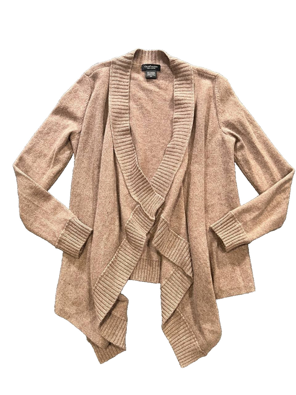 Lord & Taylor Women's 100% Cashmere Long Cardigan With Pockets Sz Small A010657